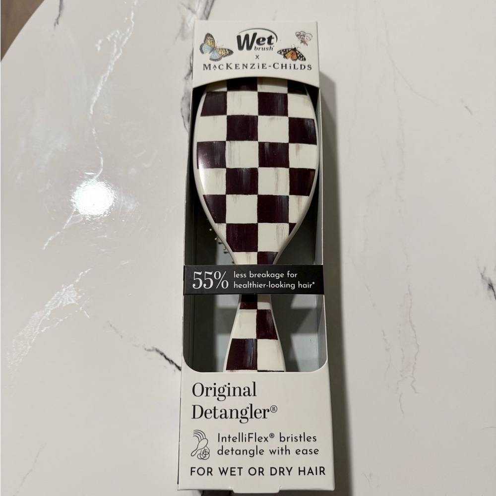 Wet Brush x MacKenzie Childs OG Detangler Hair Brush - Courtley Check